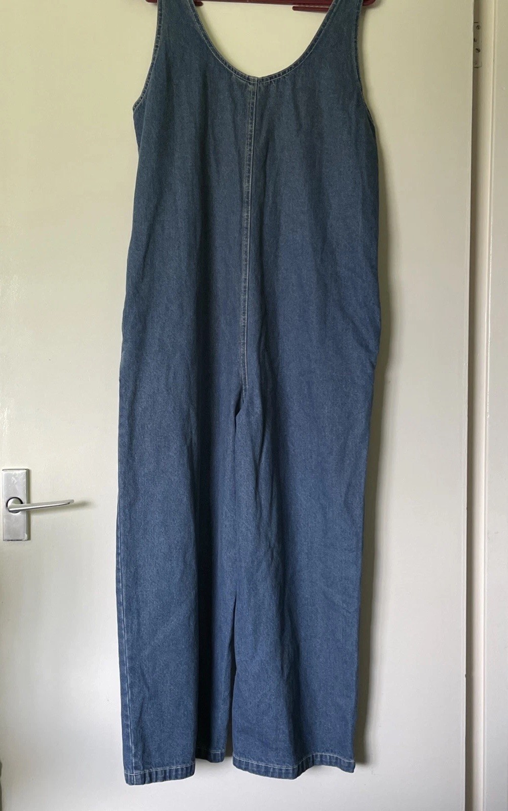Noisy May Denim Cropped Jumpsuit  Size S Pit To Pit 17.5in Inside Leg 23.5in image 2