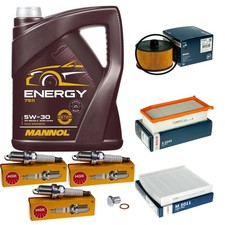 BOSCH Inspektionspaket 5L MANNOL Energy 5W-30 Z&uuml;ndkerze f&uuml;r Dacia Sandero II