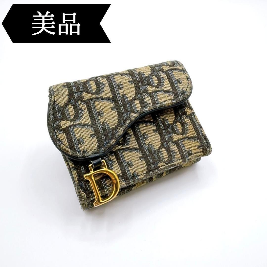 Dior Trotter Saddle Compact Wallet in Leather