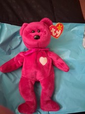 Ty Valentina the Red Bear Beanie Baby..TAG ERRORS. Hologram TAG MINT CONDITION!