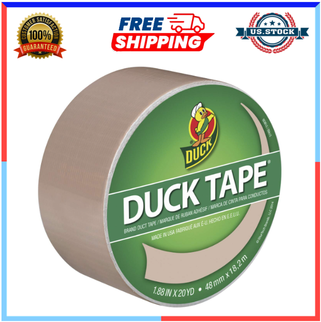 Duck Brand 283264 Color Duct Tape, Single Roll, Beige, 60 Foot
