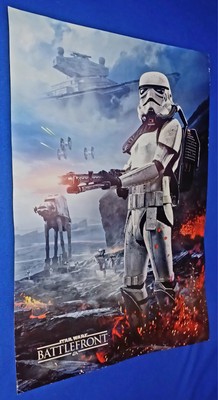 STAR WARS BATTLEFRONT DOUBLE-SIDED VIDEO GAME PROMO POSTER EA 22.75'' x 33.75'' 