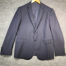 Emporio Armani M Line Blazer Mens 54 Navy Blue Virgin Wool Stretch Two Button