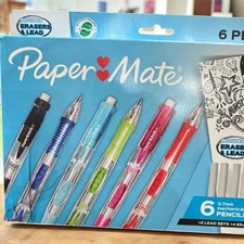 1- Paper Mate Clearpoint Mech Pencil Packs 0.7mm 6 Pencils Per Pack