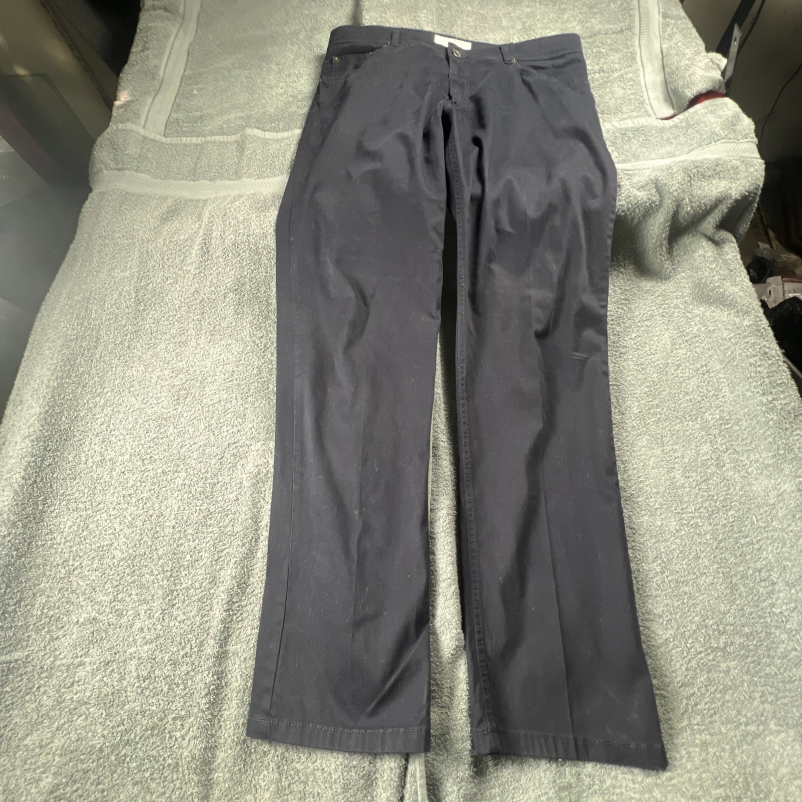 Brax Pants Mens 36x30  Blue Cooper Fancy Regular Fit Stretch 5-Pocket Preppy