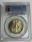 1946 Walking Liberty Half Dollar PCGS MS64  GREAT COLOR TONED TONING SEE PICTURE