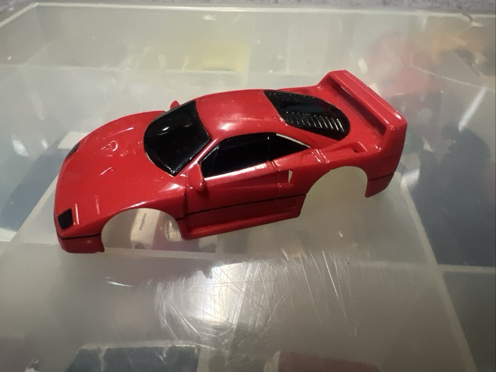 Ferrari F40 red slot car body by Tyco