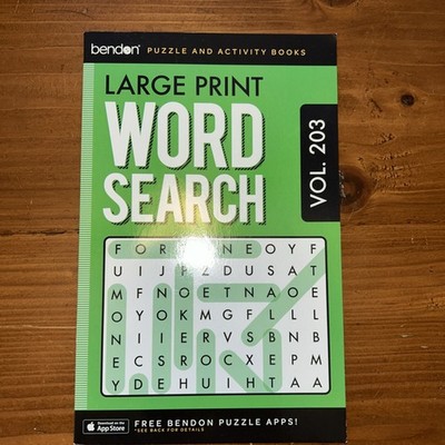 Large Print Word Search Book Easy To Read Vol 203 NEW BENDON 2018 K27