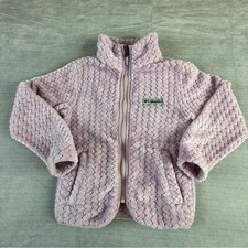 Columbia Girls XXS Lavender Purple Textured High Pile Fleece Full Zip Jacket