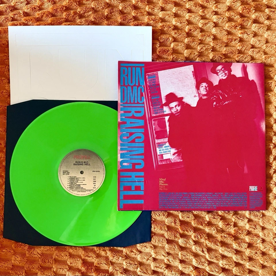 Run DMC - Raising Hell LP - Green Vinyl Me Please Limited Edition w/stencil NEW - Image 2 of 4