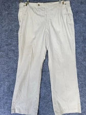 Vtg Corbin Cheops Summer  Pants 34 Beige Adjustable Waist Up To 38” Mens Dress