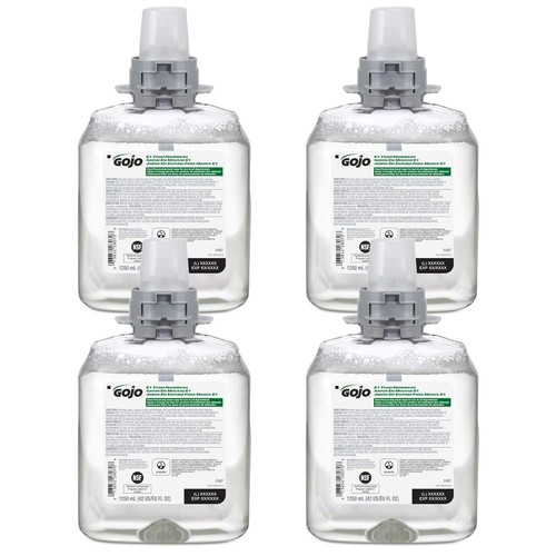 GOJO E1 Foam Handwash, Fragrance Free, 1250 mL Refill FMX-12 (4-Pack) - Picture 1 of 6