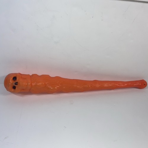 Halloween Orange Skull Plastic Club Bat Clinton Toy Corp Vintage See Pics