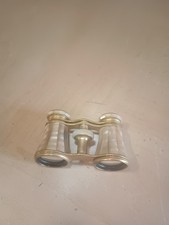 ANTIQUE OPERA GLASSES BINOCULARS MOTHER OF PEARL BRASS VINTAGE WITH CASE