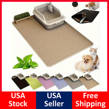 NUOVO 12-24" DOPPIO STRATO tappetino lettiera per gatti cattura nido d'ape tappetino lettiera per gattini morbido