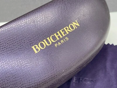 Boucheron Brillenetui Hartschale Sonnenbrille Brille Lila Schlange Microfaser - Bild 1 von 4