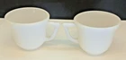 Vintage White Milk Glass Demitasse Child Size Toy Tea Cup -Set Of 2