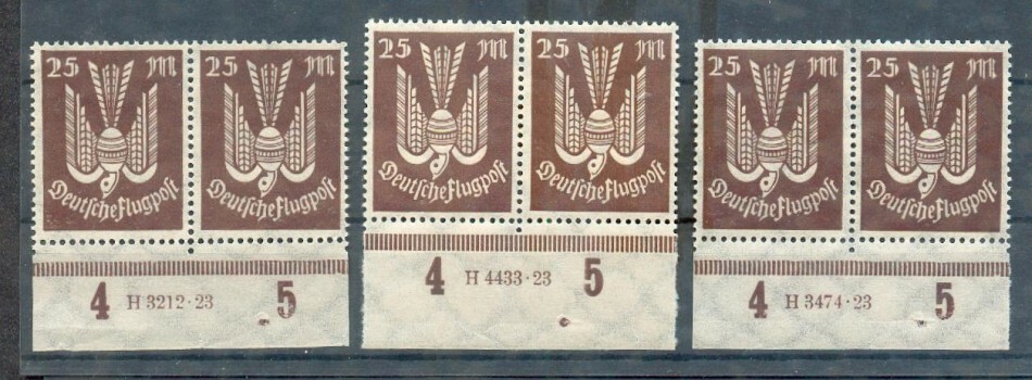 DR-Infla 265 Hand Drei Sorten** MNH Postfrisch (44441)