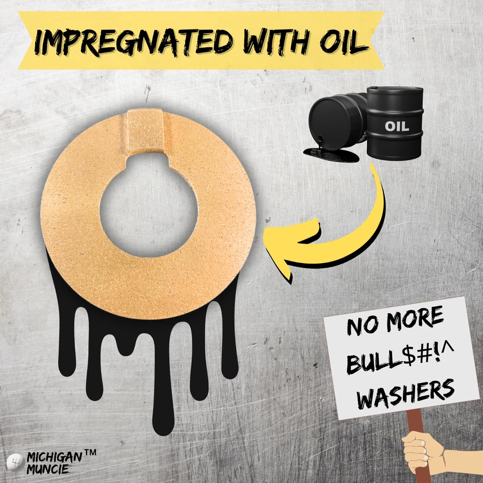 Oilite® BRONZE THRUST WASHER SET for Muncie 4 Speed 1" Counter Shaft - Image 3 of 4