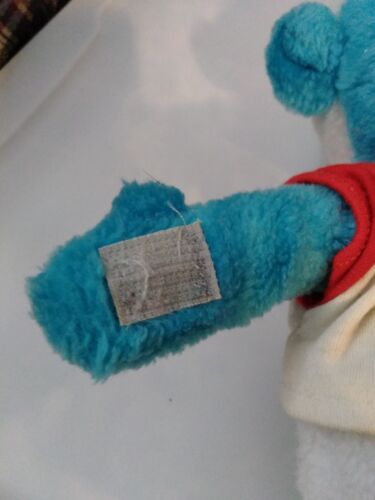 Vintage 1981 Smurf plush Peyo tshirt football 12 inches X33 - Picture 7 of 7