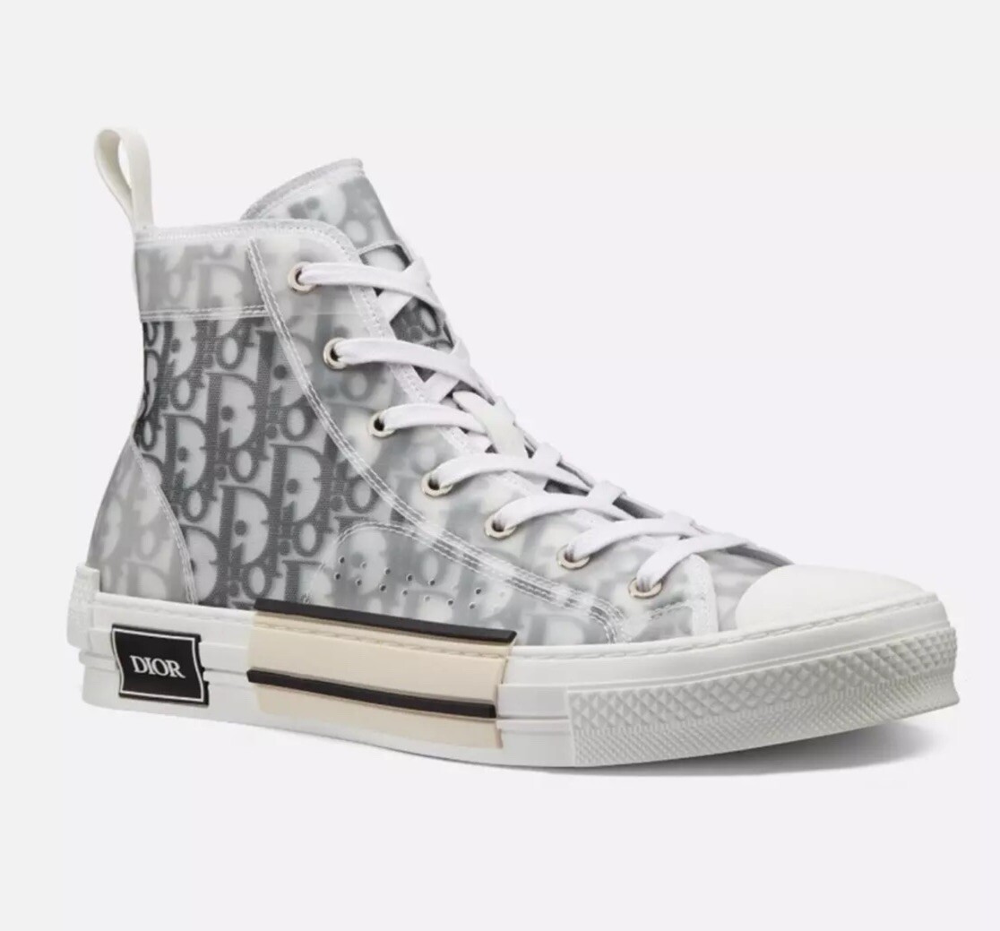 Dior B23 High Dior Oblique White + Black Canvas Size 15 US / 48 EU