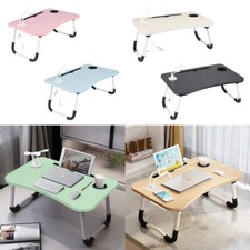 Portable Laptop Desk Folding Sofa Bed Breakfast Tray Study Work Table +USB Ports