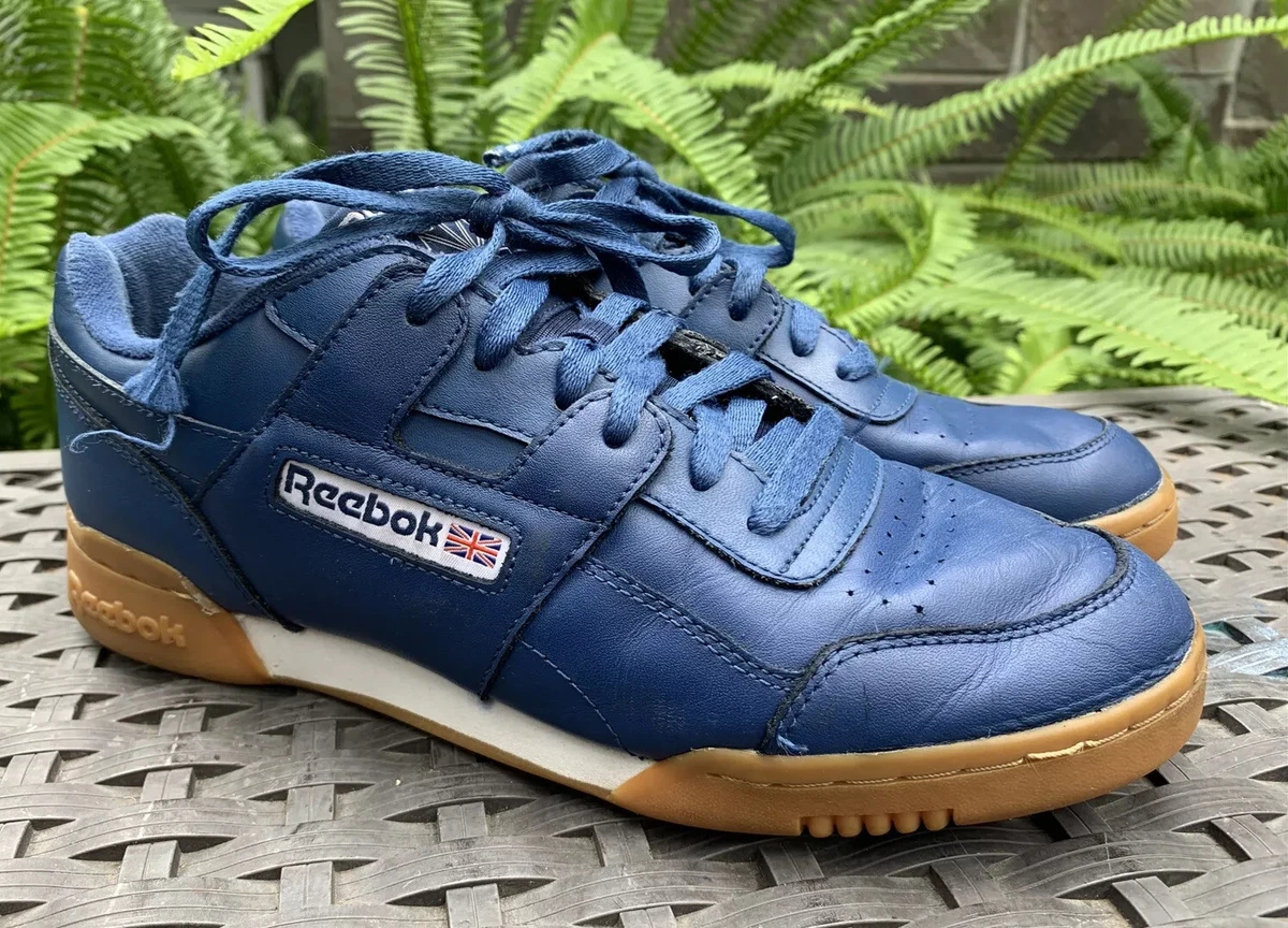 Stifte bekendtskab realistisk fordel Reebok Men&#039;s Workout Plus Classic Navy Sneakers Size 8 CN4270 | eBay