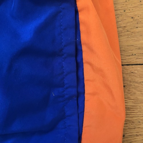 ADIDAS Blue Nylon W Orange & White Trim Kids Athletic Pants W/Ankle Zips SZ M - Picture 5 of 8