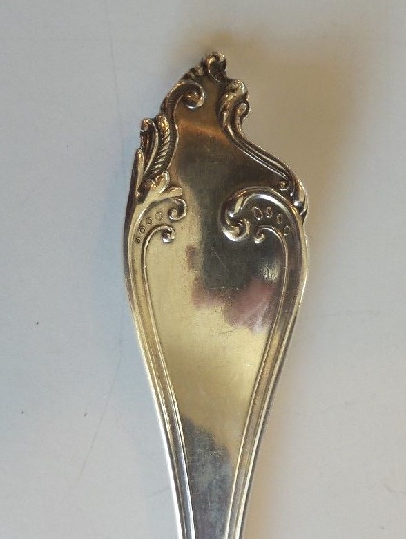 MECHANICS SILVER CO. STERLING SILVER LETTUCE FORK, "ALTAIR" PATTERN, 45 grams