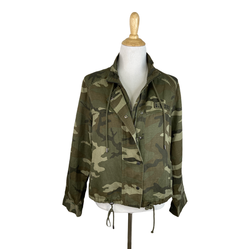 NWT RAILS Women's Green Camouflage Military Jacket Size Medium A7