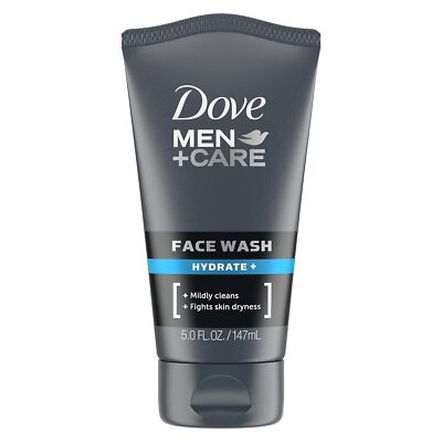 For Dove Men Face Wash for dry skin Hydrate Plus, 5 Fl Oz