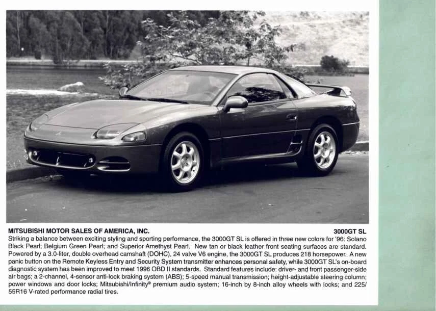 photo de presse / press photo original Mitsubishi 3000 GT 1995 - Photo 1/1