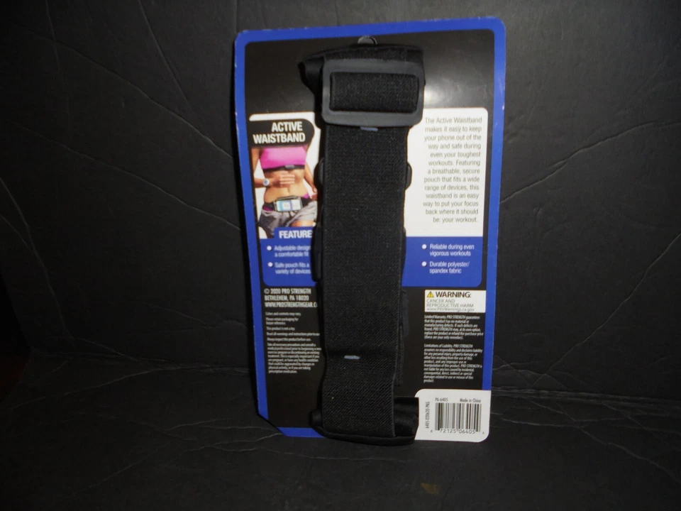 PRO STRENGTH ACTIVE ADJUSTABLE WAISTBAND FIT MOST SMARTPHONES-BLACK - Image 2 of 2
