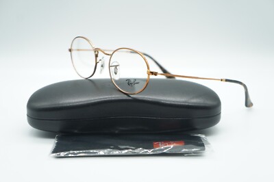 NEW RAY BAN RB 3547V 2888 OVAL GOLD EYEGLASSES FRAME RX 48-21