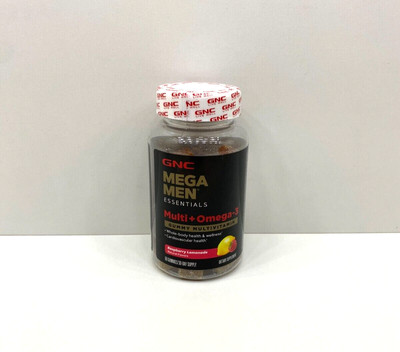 NEW GNC Mega Men Essentials Multi + Omega-3 Gummy Multivitamin SEALED 2025