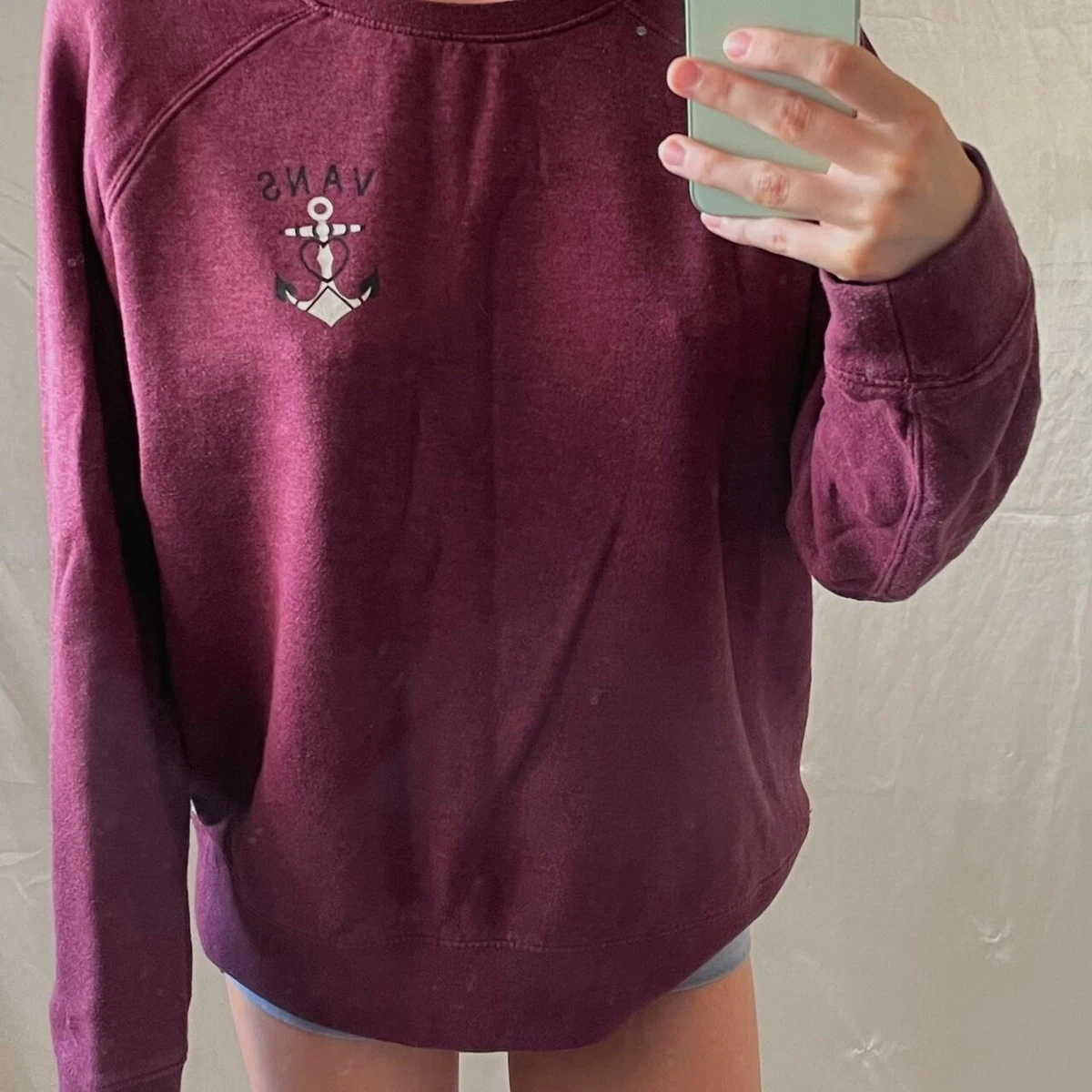 vans burgundy sweater