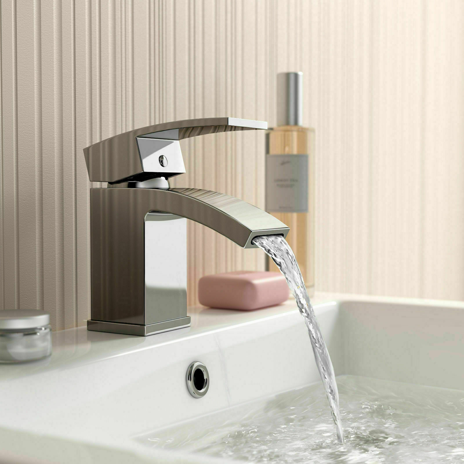 Waterfall Bathroom Taps Chrome Basin Mixer Bath Filler Shower Deck Tap Sets eBay