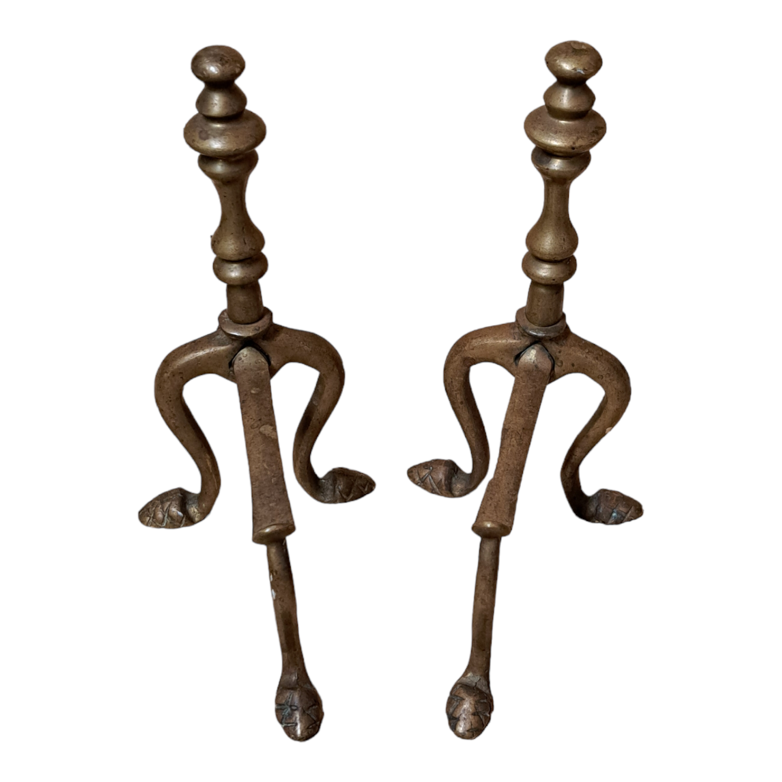 Brass Fire Dogs x2 Companion Set Fireplace Pair Fire FiresideVintage eBay