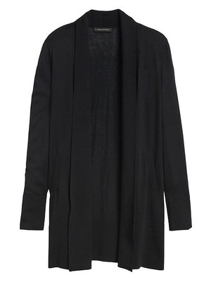 Banana Republic Black Silk Cotton Long Cardigan Sweater Small NEW! | eBay