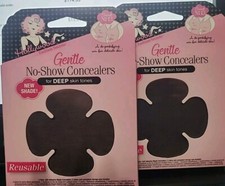  2x Hollywood Fashion Secrets Gentle No-Show Concealers, DEEP/DARK Skin Tones