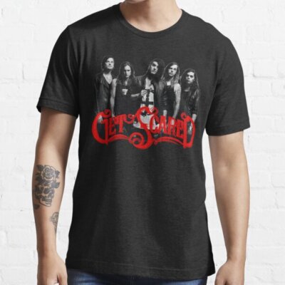 NWT Get Scared Red Font Style American Post-Hardcore 2000s Unisex T-Shirt