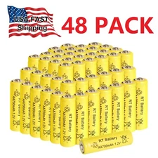 48 Pack Rechargeable AA Battery Ni-MH 1.2v 700mAh Batteries Button Top for Toys