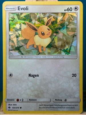 POKEMON - Echo des Donners - Evoli - 155/214 - SHATTER FOIL HOLO - deutsch