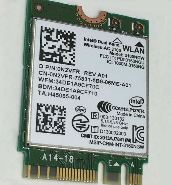 Dell Inspiron 3558 Wifi Wireless Card N2vfr 0n2vfr Tested For Sale Online Ebay