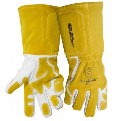 Tillman 53 Grain/Split Cowhide MIG Gloves, Glide Patch, 5-1/2'' Cuff, Medium