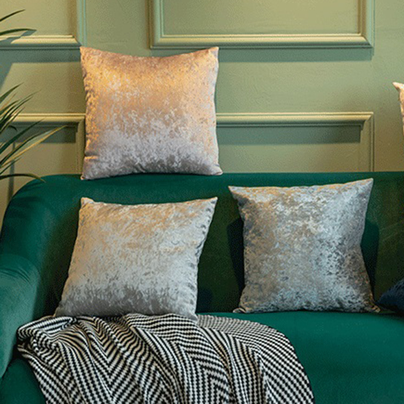 Pillow Cover Soft Velvet Breathable Household Throw Pillow Case Solid