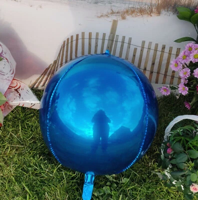 Globo Blue Orbz 22" esfera azul orbe lámina globo conjunto de 3 - Imagen 1 de 4