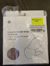 Lululemon Adjustable Double Strap FACE MASK 3 Pack NEW SEALED IN BAG SEE COLORS