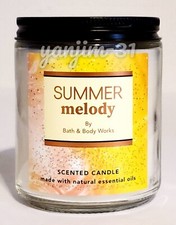 BATH AND BODY WORKS SINGLE WICK CANDLE - SUMMER MELODY - 7OZ - NEW