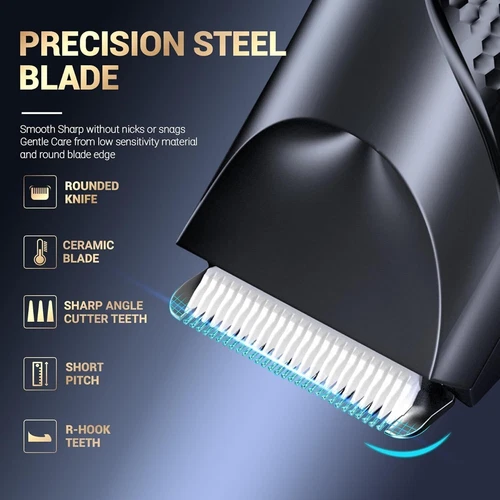 Recortadora de pelo de ingle para hombre recortadora de bolas eléctrica afeitadora corporal húmeda/seca regalo - Imagen 5 de 26